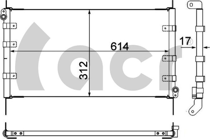 ACR 300176 - Конденсатор, кондиціонер autocars.com.ua
