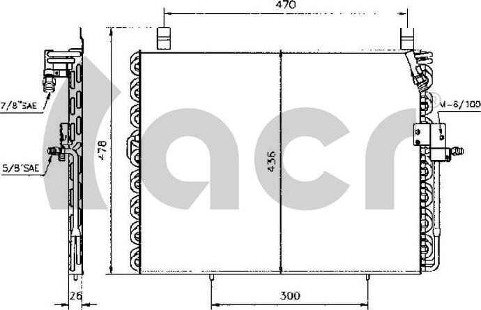 ACR 300191 - Конденсатор, кондиціонер autocars.com.ua