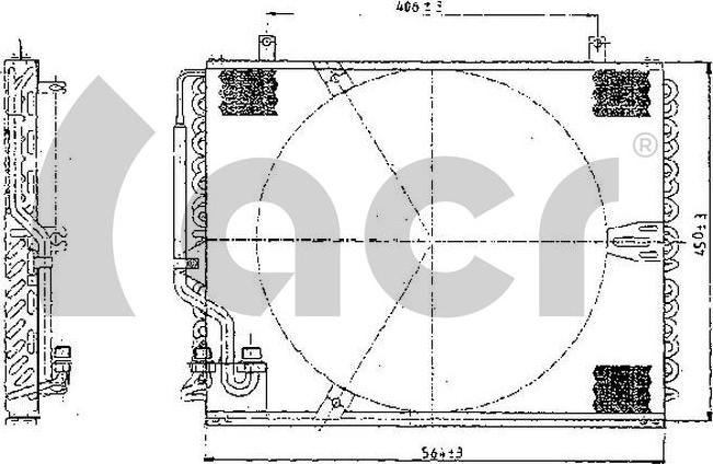 ACR 300193 - Конденсатор, кондиціонер autocars.com.ua