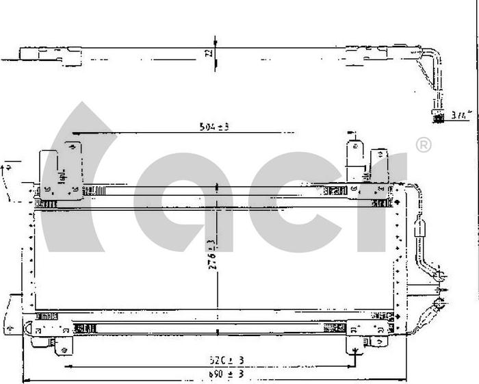 ACR 300197 - Конденсатор, кондиціонер autocars.com.ua