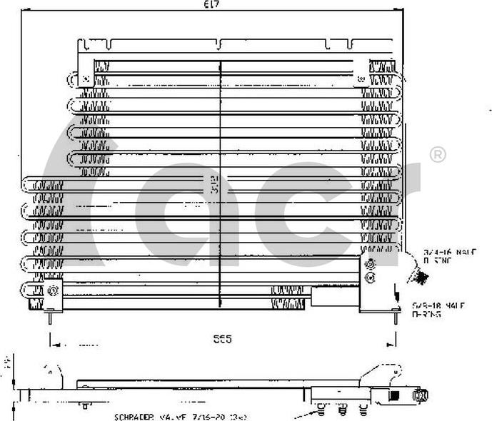 ACR 300203 - Конденсатор, кондиціонер autocars.com.ua