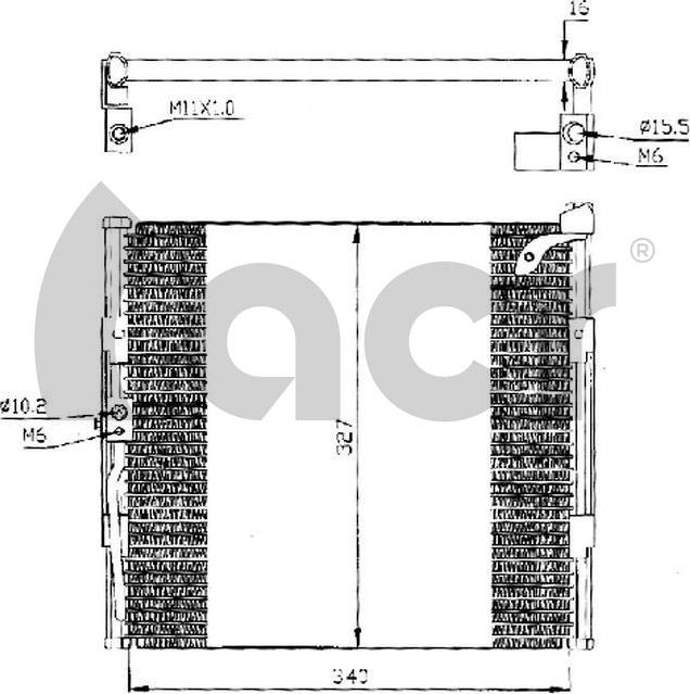 ACR 300206 - Конденсатор, кондиціонер autocars.com.ua