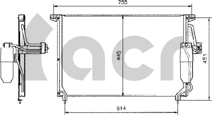 ACR 300235 - Конденсатор, кондиціонер autocars.com.ua