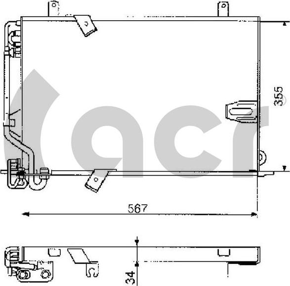 ACR 300237 - Конденсатор, кондиціонер autocars.com.ua