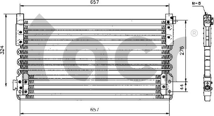 ACR 300240 - Конденсатор, кондиціонер autocars.com.ua