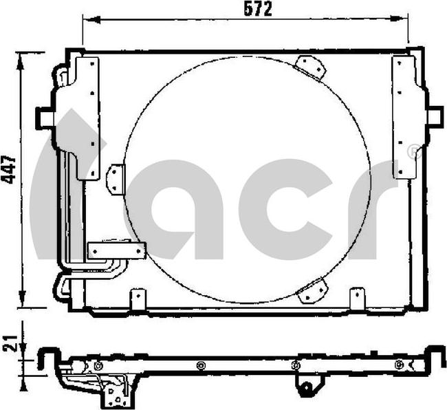 ACR 300279 - Конденсатор, кондиціонер autocars.com.ua