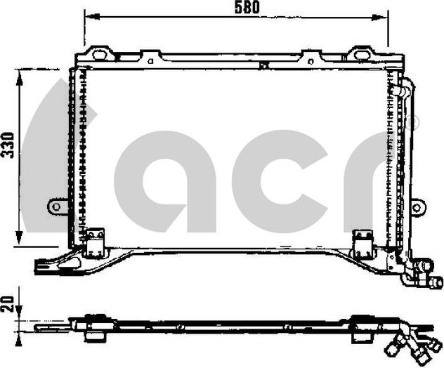 ACR 300283 - Конденсатор, кондиціонер autocars.com.ua