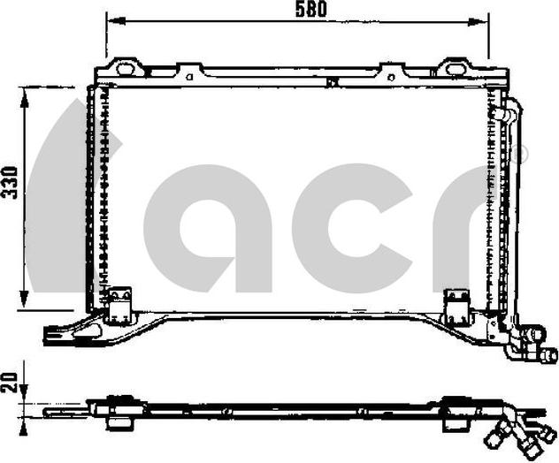 ACR 300287 - Конденсатор, кондиціонер autocars.com.ua