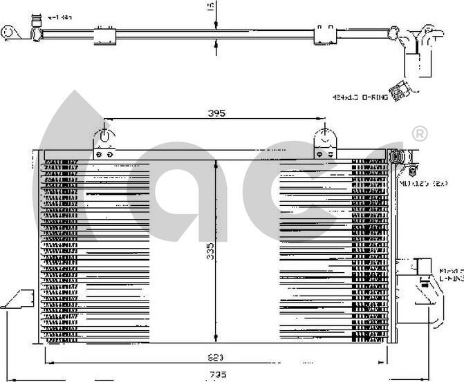 ACR 300289 - Конденсатор, кондиціонер autocars.com.ua