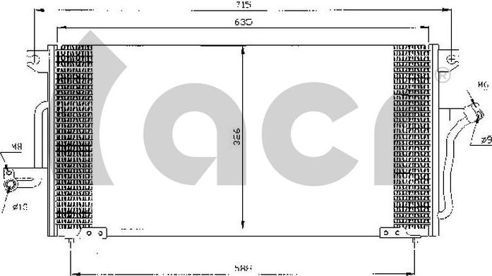 ACR 300303 - Конденсатор, кондиціонер autocars.com.ua