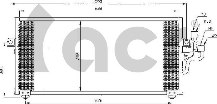 ACR 300304 - Конденсатор, кондиціонер autocars.com.ua