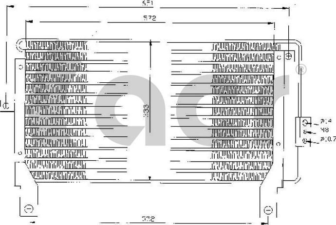 ACR 300308 - Конденсатор, кондиціонер autocars.com.ua
