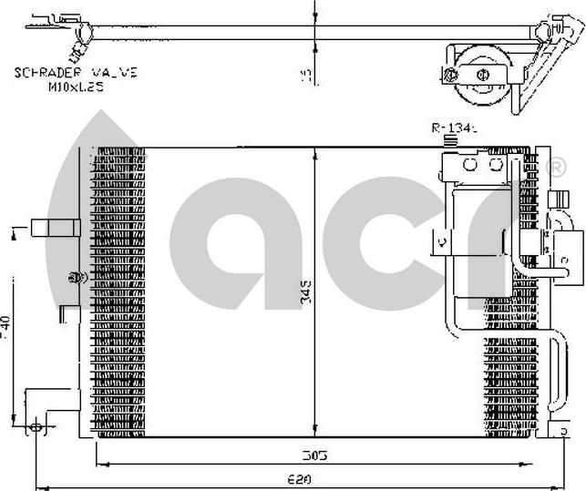 ACR 300331 - Конденсатор, кондиціонер autocars.com.ua