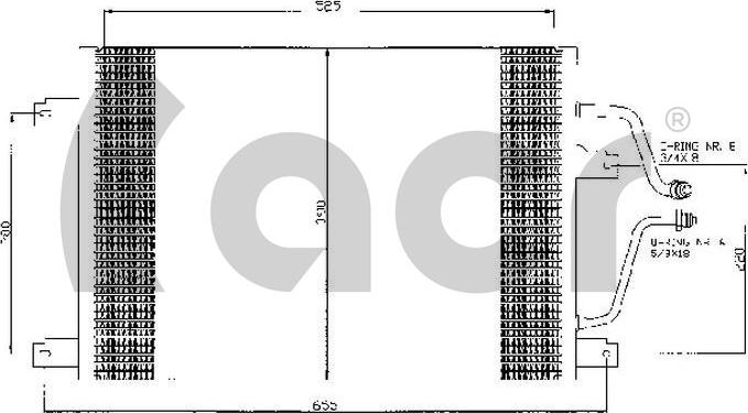 ACR 300344 - Конденсатор, кондиціонер autocars.com.ua