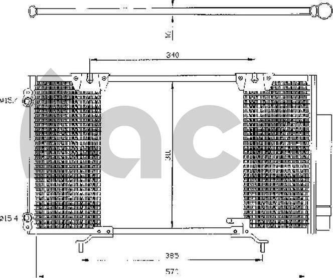 ACR 300369 - Конденсатор, кондиціонер autocars.com.ua