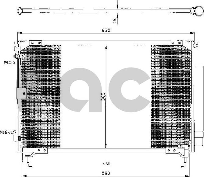 ACR 300371 - Конденсатор, кондиціонер autocars.com.ua