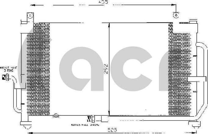 ACR 300375 - Конденсатор, кондиціонер autocars.com.ua