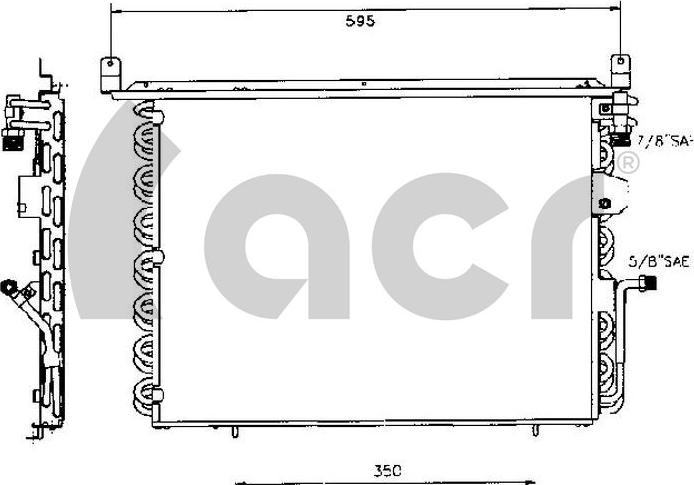 ACR 300380 - Конденсатор, кондиціонер autocars.com.ua