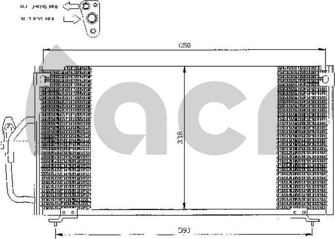 ACR 300387 - Конденсатор, кондиціонер autocars.com.ua