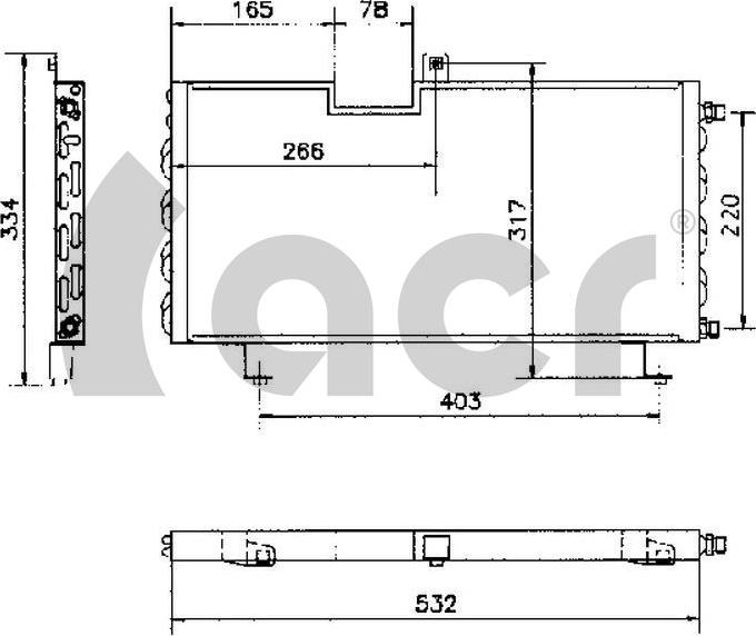 ACR 300404 - Конденсатор, кондиціонер autocars.com.ua