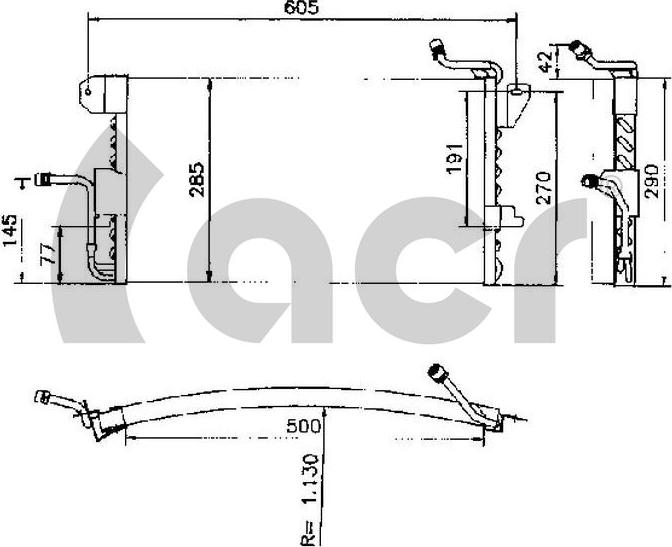 ACR 300405 - Конденсатор, кондиціонер autocars.com.ua