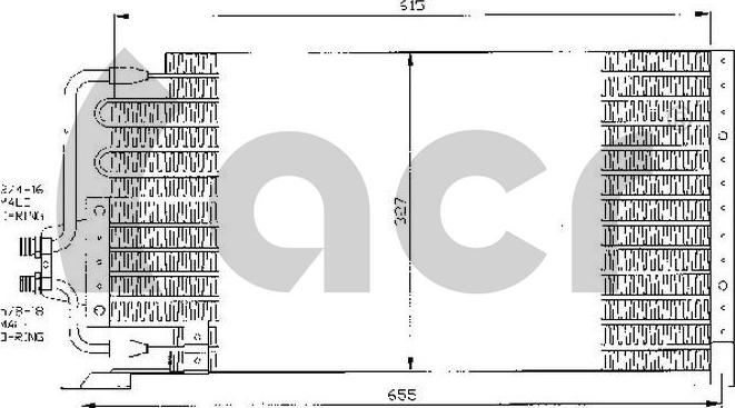 ACR 300413 - Конденсатор, кондиціонер autocars.com.ua