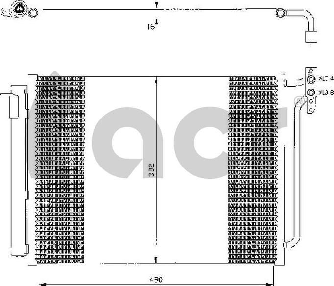 ACR 300434 - Конденсатор, кондиціонер autocars.com.ua