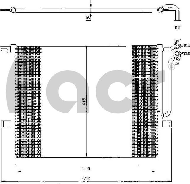 ACR 300435 - Конденсатор, кондиціонер autocars.com.ua