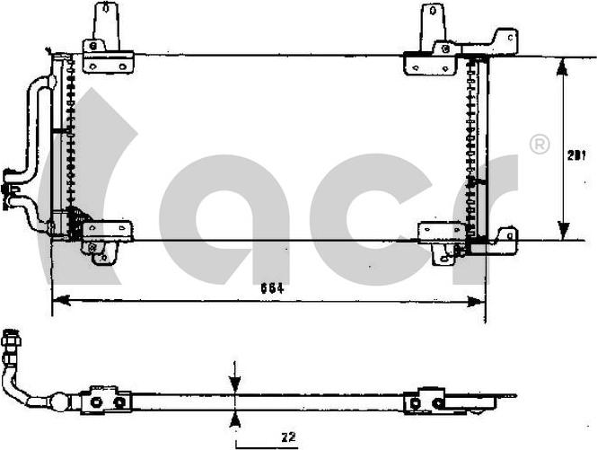 ACR 300453 - Конденсатор, кондиціонер autocars.com.ua