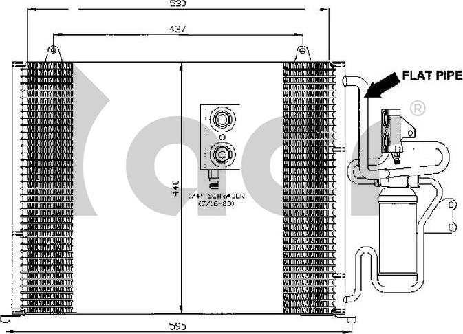 ACR 300456 - Конденсатор, кондиціонер autocars.com.ua