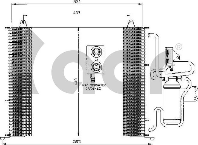 ACR 300457 - Конденсатор, кондиціонер autocars.com.ua