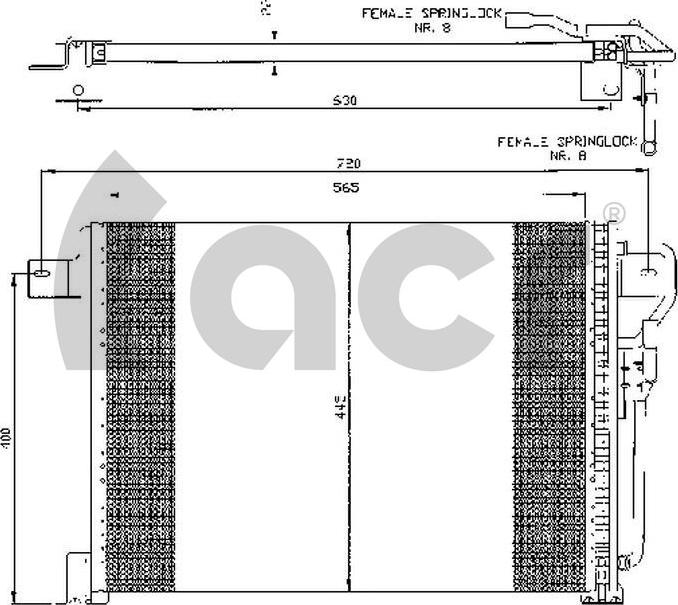 ACR 300459 - Конденсатор, кондиціонер autocars.com.ua