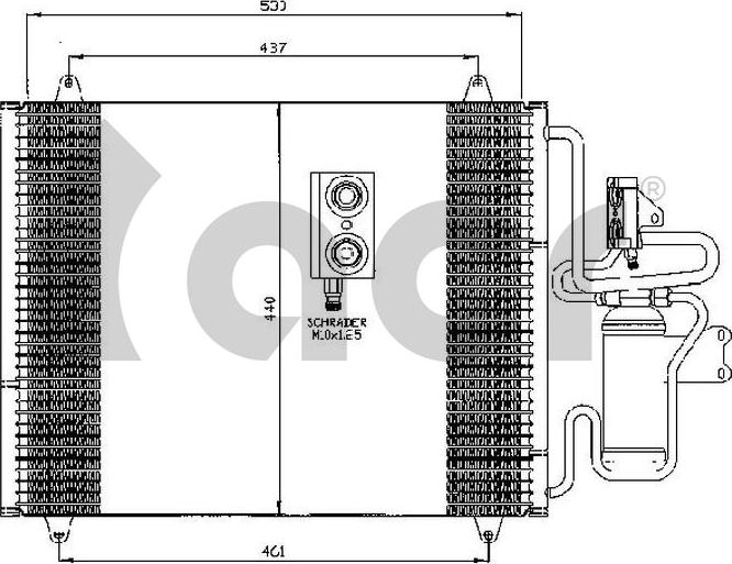 ACR 300460 - Конденсатор, кондиціонер autocars.com.ua