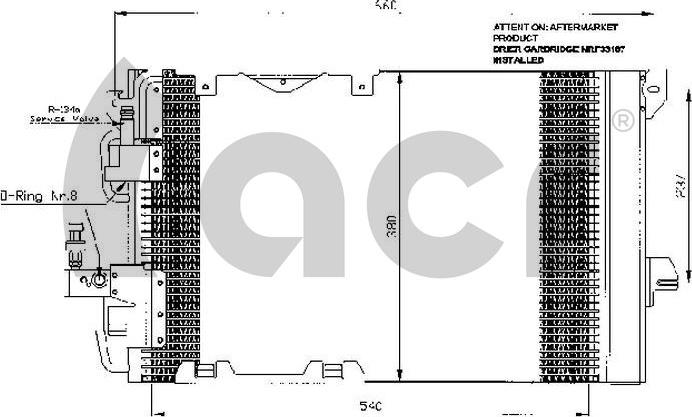 ACR 300463 - Конденсатор, кондиціонер autocars.com.ua