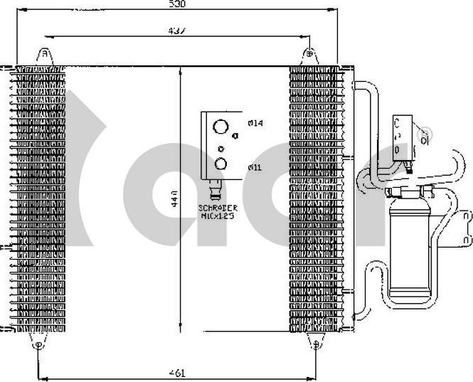 ACR 300467 - Конденсатор, кондиціонер autocars.com.ua