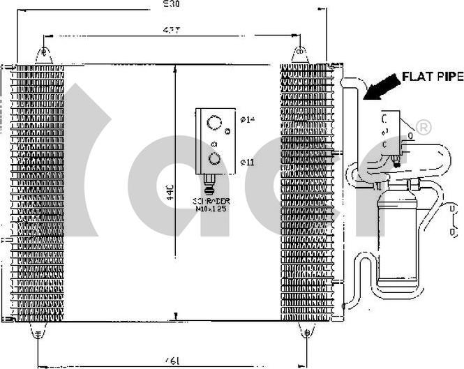 ACR 300468 - Конденсатор, кондиціонер autocars.com.ua