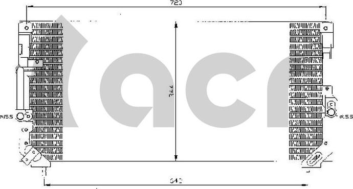 ACR 300470 - Конденсатор, кондиціонер autocars.com.ua