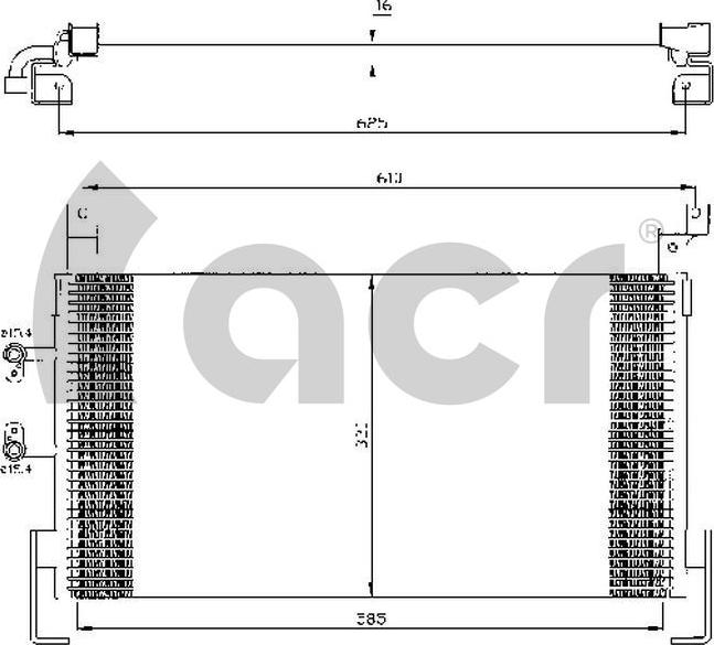 ACR 300478 - Конденсатор, кондиціонер autocars.com.ua