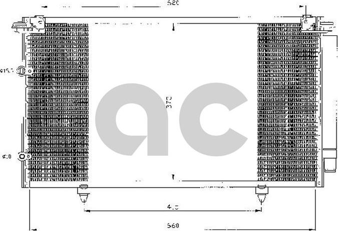 ACR 300480 - Конденсатор, кондиціонер autocars.com.ua