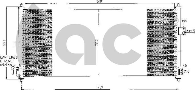 ACR 300482 - Конденсатор, кондиціонер autocars.com.ua