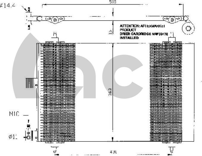 ACR 300484 - Конденсатор, кондиціонер autocars.com.ua