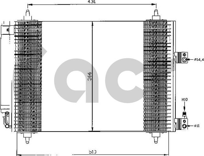 ACR 300490 - Конденсатор, кондиціонер autocars.com.ua