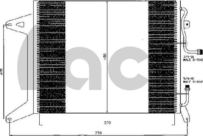 ACR 300498 - Конденсатор, кондиціонер autocars.com.ua