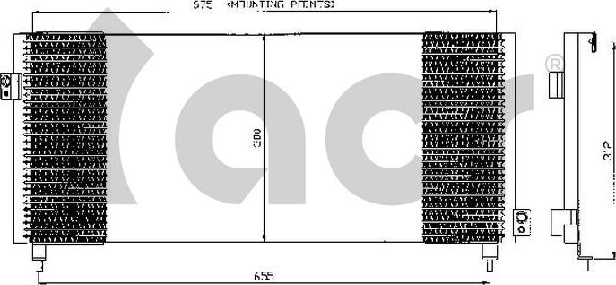 ACR 300504 - Конденсатор, кондиціонер autocars.com.ua