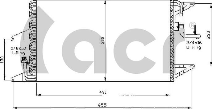 ACR 300531 - Конденсатор, кондиціонер autocars.com.ua