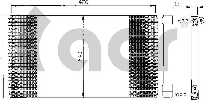 ACR 300532 - Конденсатор, кондиціонер autocars.com.ua