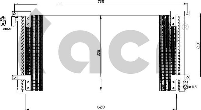 ACR 300535 - Конденсатор, кондиціонер autocars.com.ua