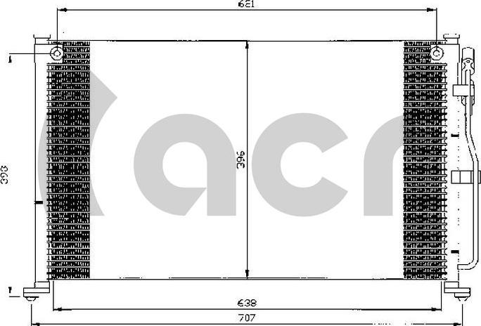 ACR 300545 - Конденсатор, кондиціонер autocars.com.ua
