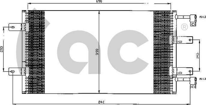 ACR 300547 - Конденсатор, кондиціонер autocars.com.ua