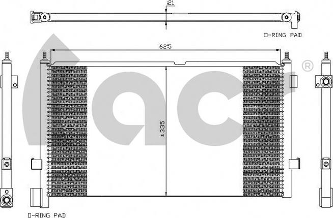 ACR 300554 - Конденсатор, кондиціонер autocars.com.ua